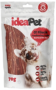 IdeaPet O! Fileciki z wołowiną i rybą 70g