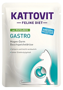Kattovit Feline Diet Gastro indyk i ryż saszetka 85g