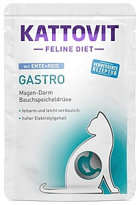 Kattovit Feline Diet Gastro kaczka i ryż saszetka 85g