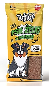 TUF TUF Psie Żelki - Paski z drobiem 6szt