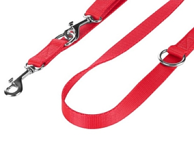 CHABA Smycz taśma regulowana - 16mm x 130/260cm czerwona