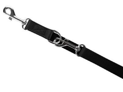 CHABA Smycz taśma regulowana - 10mm x 130/260cm czarna