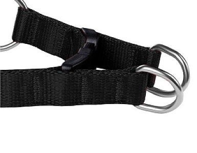 CHABA Szelki taśma regulowane nr 2 - obwód 50cm czarne