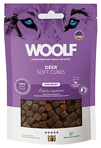 Woolf Soft Cubes Monoprotein Deer 100g