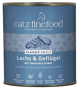 Catz Finefood Classic N.05 Łosoś i drób puszka 800g