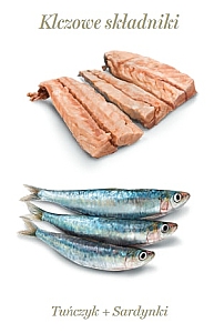 Amanova Cat Tuna & Sardines - tuńczyk i sardynki w galaretce puszka 70g [14]