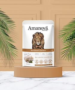 Amanova Cat Sterilised Chicken - kurczak saszetka 85g [P10]
