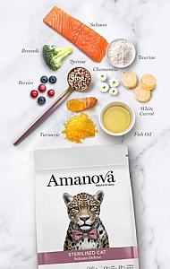 Amanova Cat Sterilised Salmon Deluxe - łosoś 1,5kg