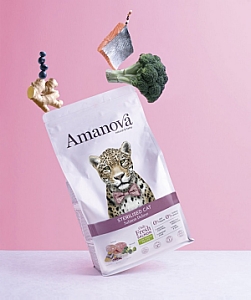 Amanova Cat Sterilised Salmon Deluxe - łosoś 1,5kg