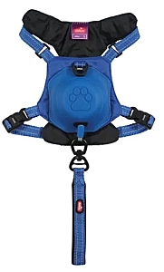 Zolux Szelki ze smyczą automatyczną Easyride M niebieskie