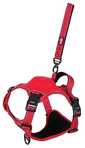 Zolux Szelki ze smyczą automatyczną Easyride XS czerwone