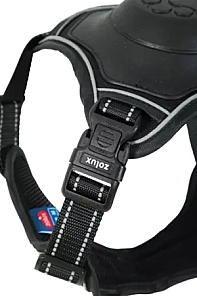 Zolux Szelki ze smyczą automatyczną Easyride L czarne