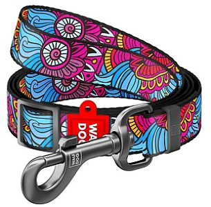 Collar WauDog Nylon Smycz nylonowa regulowana 25mm/152-183cm, wzór LATO