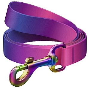 Collar WauDog Recycled Smycz nylonowa, gradient S 15mm/122cm fioletowy