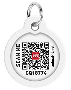 Collar WauDog Smart ID Zawieszka z QR-paszportem okrągła 3cm batman zielony