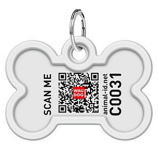 Collar WauDog Smart ID Zawieszka z QR-paszportem kość 4x3cm zębate potwory
