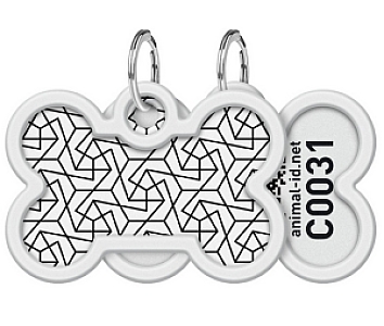 Collar WauDog Smart ID Zawieszka z QR-paszportem kość 4x3cm geometria