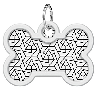 Collar WauDog Smart ID Zawieszka z QR-paszportem kość 4x3cm geometria