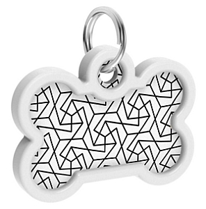 Collar WauDog Smart ID Zawieszka z QR-paszportem kość 4x3cm geometria