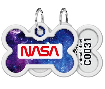 Collar WauDog Smart ID Zawieszka z QR-paszportem kość 4x3cm NASA21