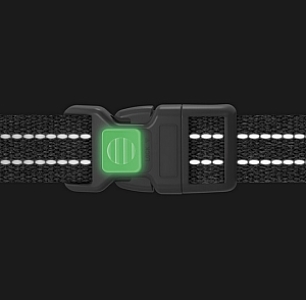 Collar WauDog Re-Cotton Szelki z rączką z regenerowanej bawełny anatomiczne w kształcie litery H, odblaskowe z QR-paszportem, plastikowy fastex, L szare