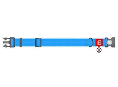 Collar Waterproof Obroża wodoodporna z QR-paszportem, plastikowy fastex, XXL 35mm/46-70cm niebieska