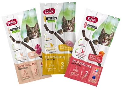 Zolux Yummies Miękki przysmak dla kota - Pałeczki Indyk & Wątróbka 3x5g
