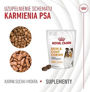 Royal Canin Skin & Coat Chews Adult Supplements 240g