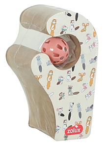 Zolux Chatouille Drapka tekturowa składana łapka z piłką i kocimiętką