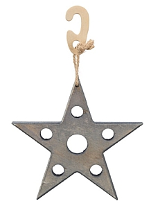 Trixie Zabawka Świąteczna dla gryzoni Gwiazda na przysmaki szara 14x17cm [TX-92655]