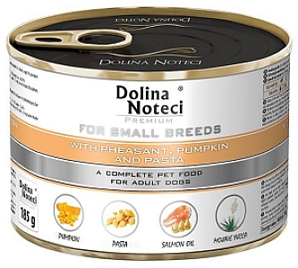 Dolina Noteci Premium Pies Mały Bażant, dynia i makaron puszka 185g