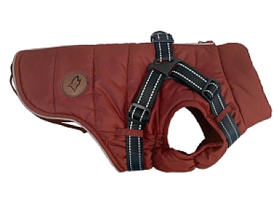 Zolux Kurtka puchowa z szelkami dla psa R.35 ceglasta