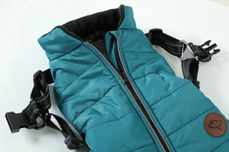 Zolux Kurtka puchowa z szelkami dla psa R.30 niebieska