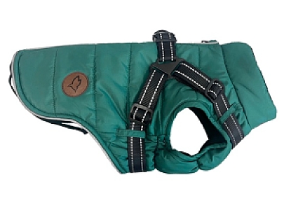 Zolux Kurtka puchowa z szelkami dla psa R.35 niebieska