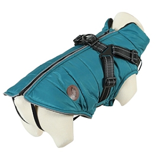 Zolux Kurtka puchowa z szelkami dla psa R.35 niebieska