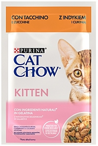 Purina Cat Chow Kitten Indyk i cukinia saszetki 3+1 GRATIS 4x85g