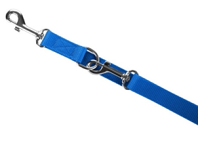 CHABA Smycz taśma regulowana - 20mm x 130/260cm niebieska