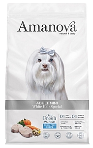 Amanova Dog Adult Mini White Hair Special 2kg