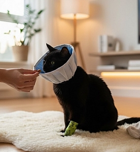 Grande Finale Kołnierz pozabiegowy z tkaniny rozmiar 0 niebieski [WET/KT/0(XS)]