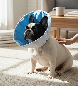 Grande Finale Kołnierz pozabiegowy z tkaniny rozmiar 0 niebieski [WET/KT/0(XS)]