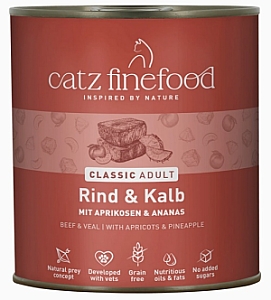 Catz Finefood Classic N.07 Wołowina i cielęcina puszka 800g