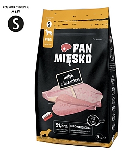 Pan Mięsko Karma sucha dla psa - indyk i bażant chrupki S 3kg