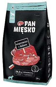 Pan Mięsko Karma sucha dla psa - wieprzowina i dzik chrupki XL 20kg