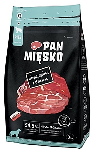 Pan Mięsko Karma sucha dla psa - wieprzowina i dzik chrupki XL 3kg