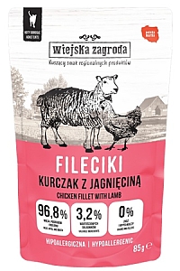 Wiejska Zagroda Kot Fileciki kurczak z jagnięciną saszetka 85g