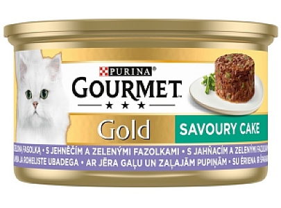 Gourmet Gold Savoury Cake z Jagnięciną i zieloną fasolą 85g