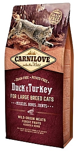 Carnilove Cat Duck & Turkey for Large Breed - kaczka i indyk 6kg