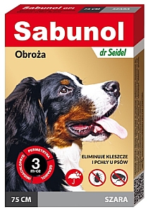 Sabunol GPI Obroża przeciw pchłom dla psa szara 75cm
