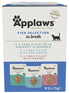 Applaws saszetki dla kota Fish Selection Multi Pack 12x70g