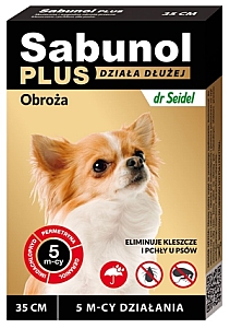 Sabunol Obroża Plus przeciw pchłom dla psa 35cm